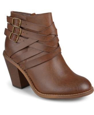 journee collection strap bootie