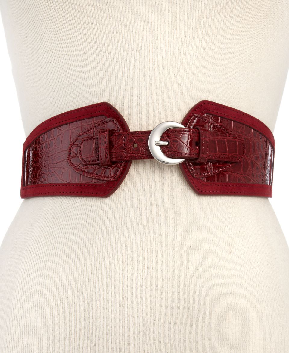 Style&Co. Belt, Suede Croco Stretch Belt