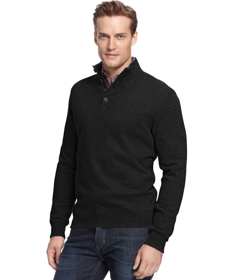 Marc New York Sweater, Solid Mock Neck Sweater   Mens Sweaters   