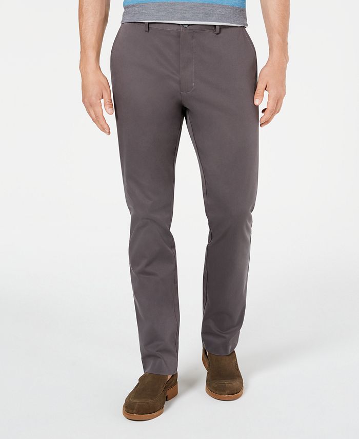 Tasso Elba Men's Luca Flat-Front Stretch Pant, Created for Macy's ...