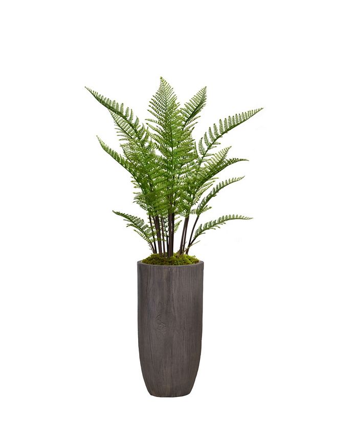 Vintage Home 56 25 Tall Fern Plant Faux Decor With Burlap Kit In Resin Planter Reviews Home Macy S