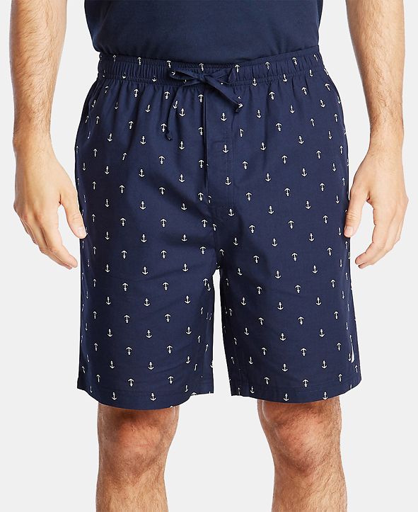 Nautica Men's Cotton Anchor-Print Pajama Shorts & Reviews - Pajamas ...
