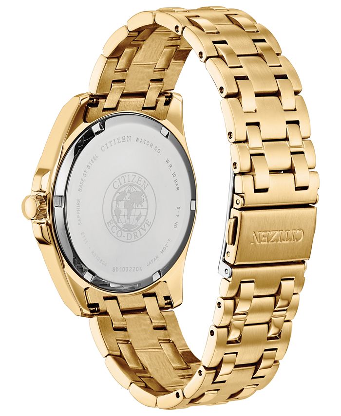 citizen watch men's gold tone stainless steel bracelet