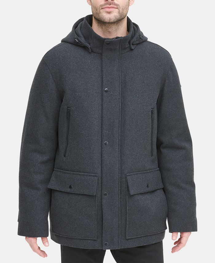 DKNY Men's Stadium Coat with Removable Hood, Created for Macy's & Reviews Coats & Jackets