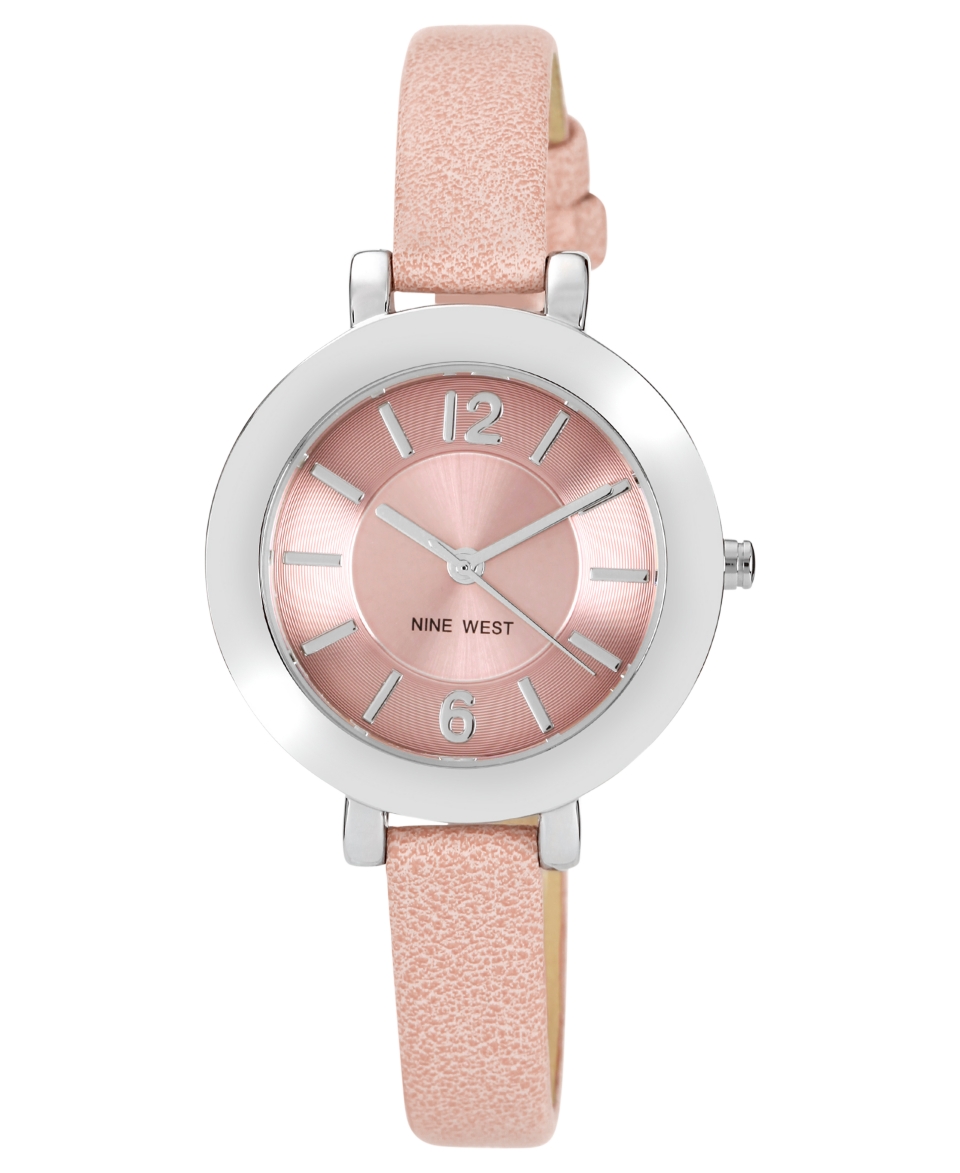 Nine West Watch, Womens Pink Polyurethane Strap 34mm NW 1319LPLP