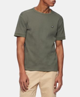 waffle knit t shirt mens