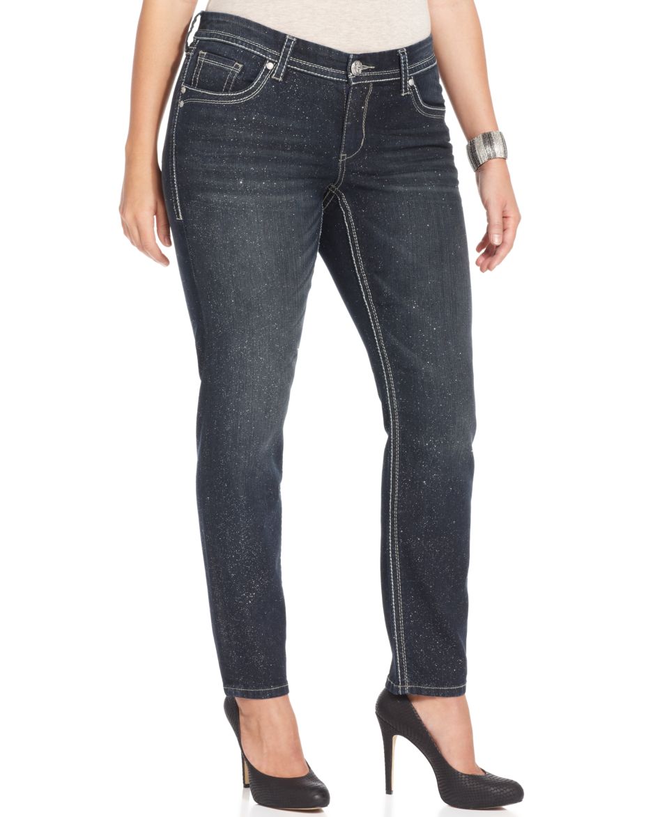 Seven7 Jeans Plus Size Jeans, Embellished Jeggings, Angel Wash   Plus