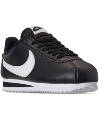 nike black leather tennis shoes