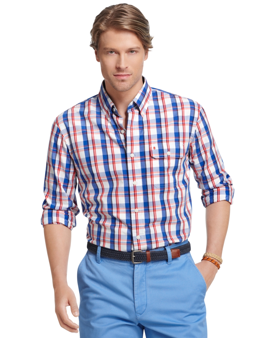 Izod Shirt, Clearwater Voyage Mini Plaid Shirt