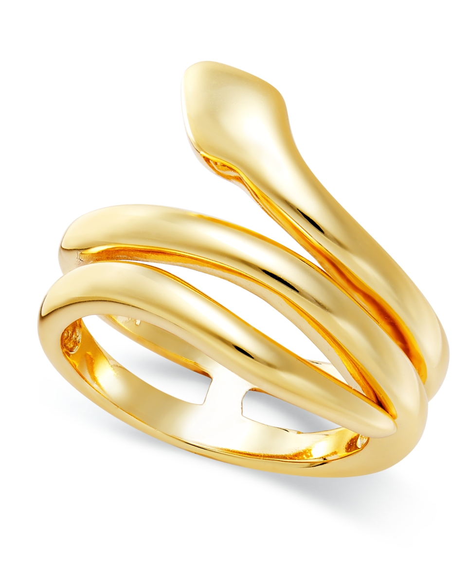 Studio Silver 18k Gold Over Sterling Silver Ring, Snake Wrap Ring