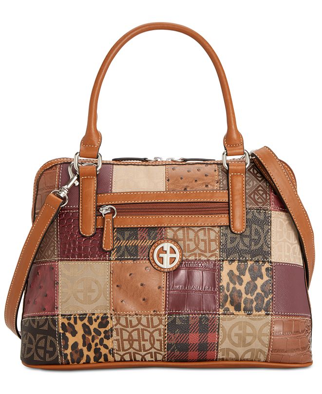 Giani Bernini Patchwork Dome Satchel, Created for Macy's & Reviews
