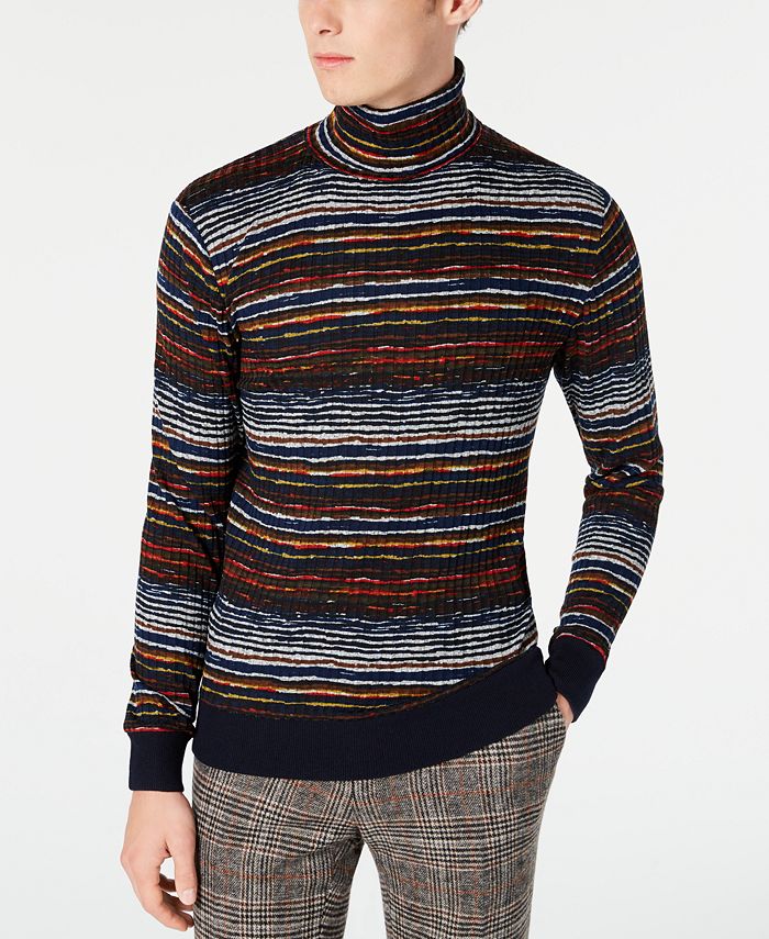 Paisley & Gray Men's SlimFit Striped Turtleneck Sweater & Reviews