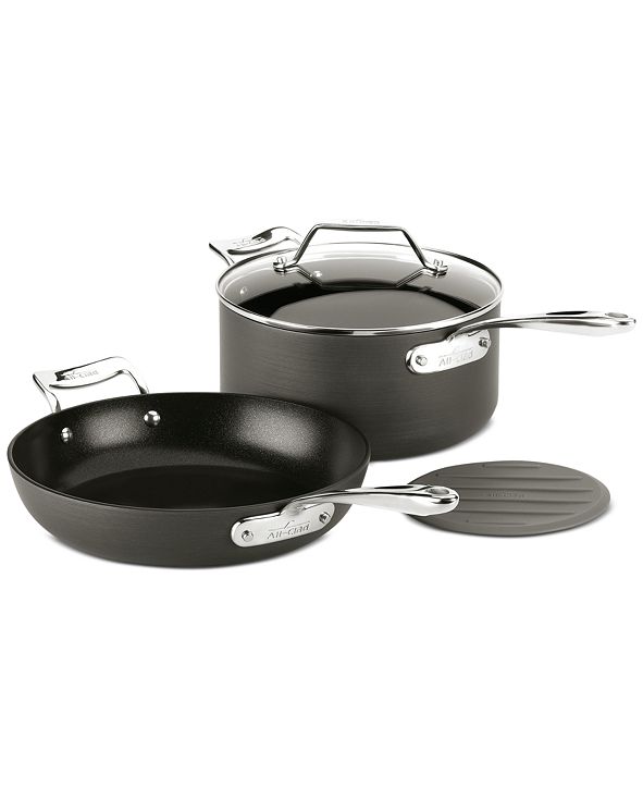 AllClad Essentials Nonstick 8.5" Fry Pan and 2.5Qt. Covered Saucepan