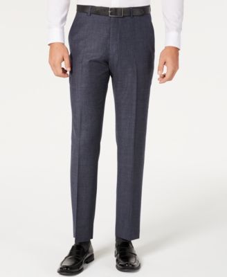 tommy hilfiger blue plaid suit