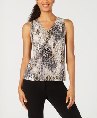 macys sleeveless tops