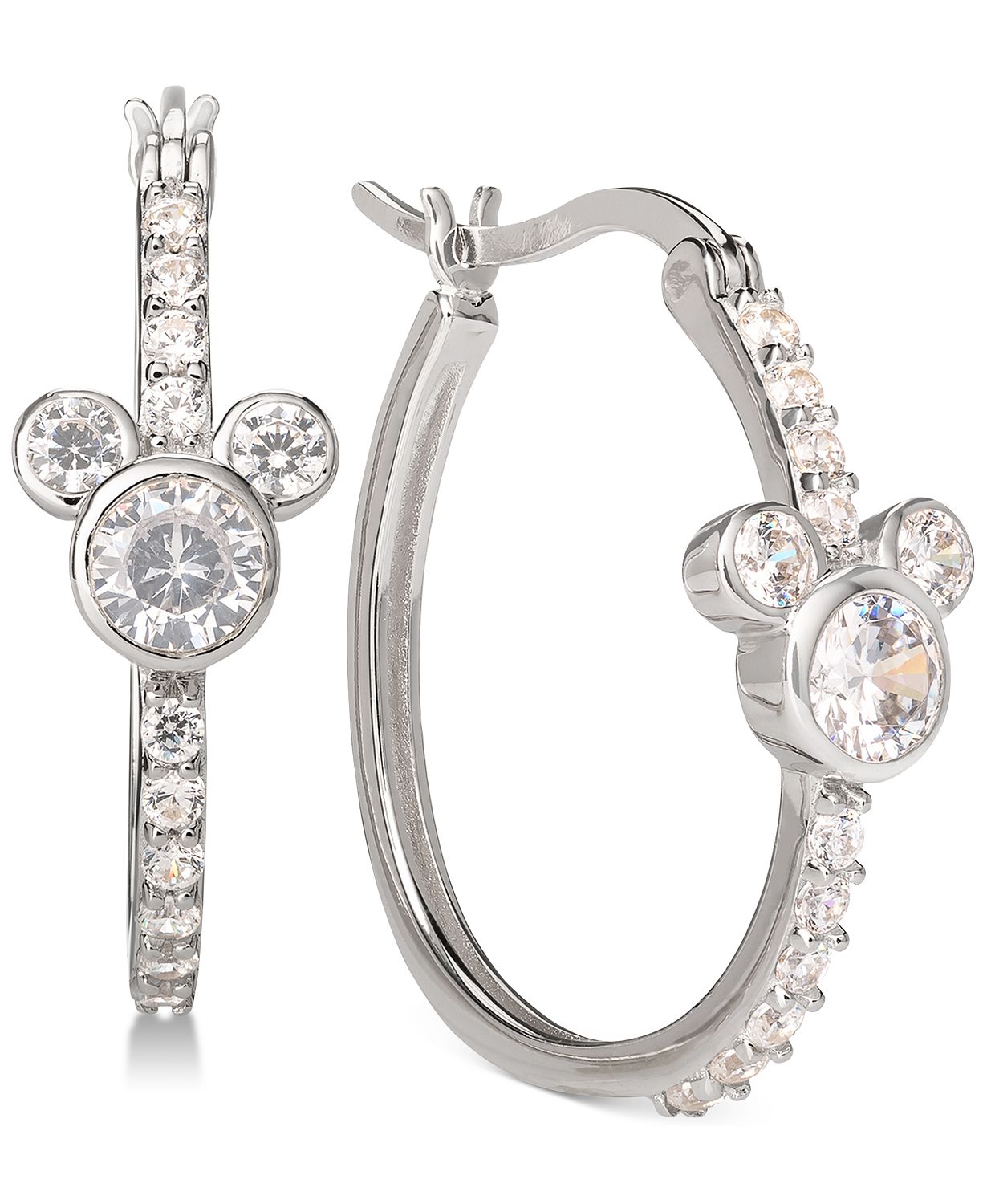 (65% OFF Deal) Mickey Mouse Hoop Earrings in Sterling Silver $70.00