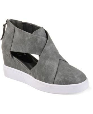 women's gray wedges