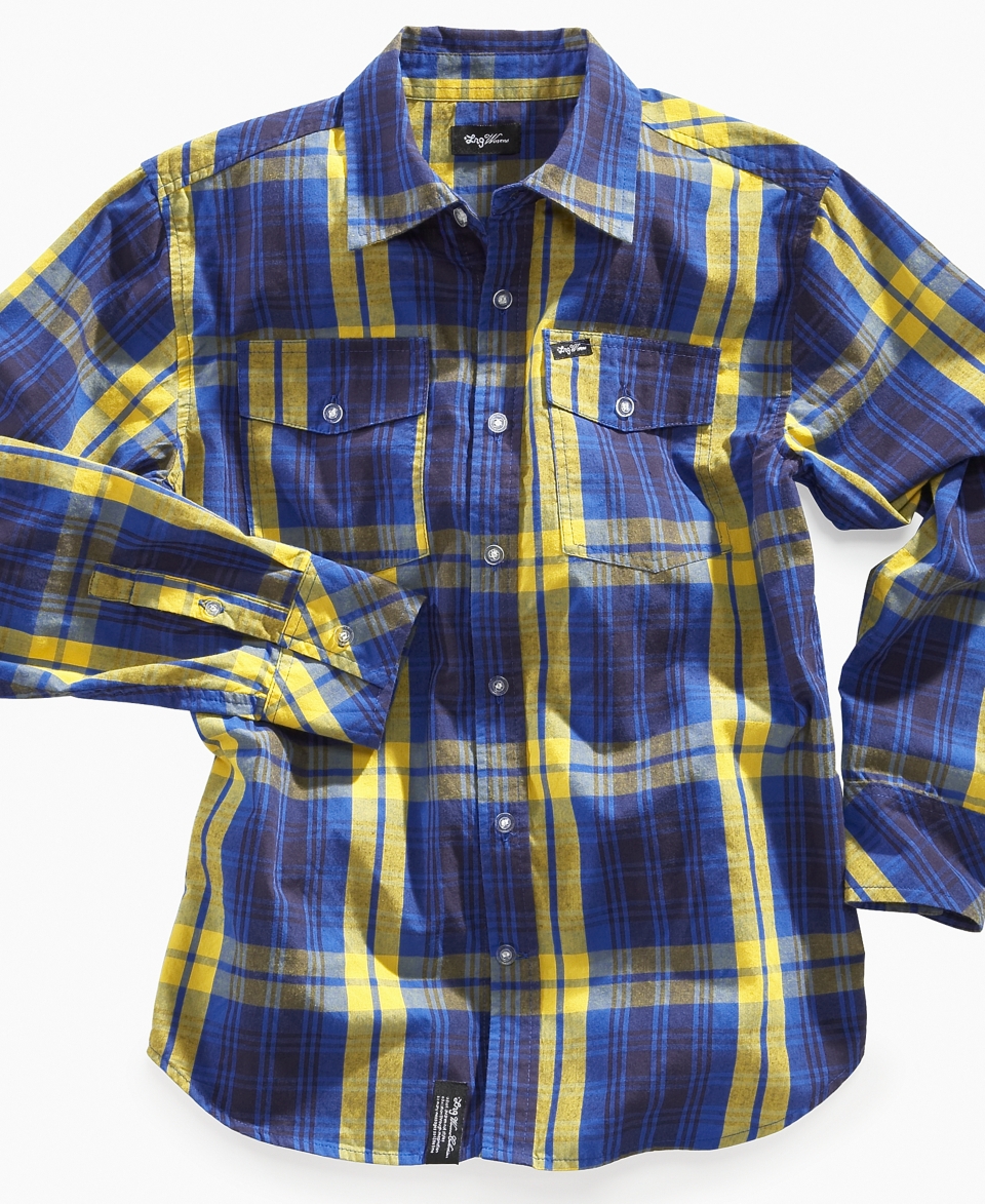 LRG Kids Shirt, Boys Celsius Plaid Shirt   Kids Boys 8 20