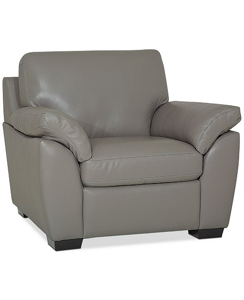 Furniture Lothan 41 Leather Chair Created For Macy S Reviews Furniture Macy S