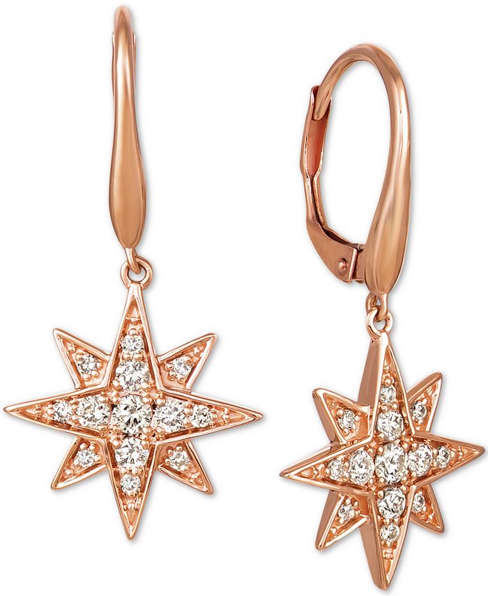 Le Vian Nude Diamonds Celestial Star Drop Earrings 3 8 Ct T W In 14k Rose Gold Reviews Earrings Jewelry Watches Macy S