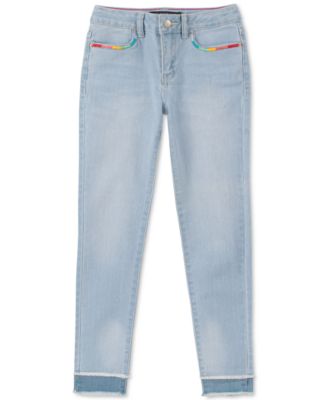 rainbow embroidered jeans