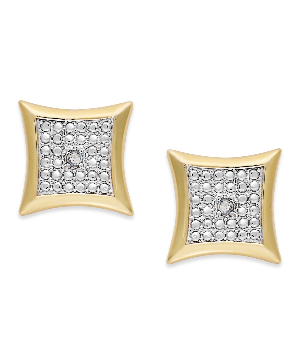 Victoria Townsend 18k Gold Over Sterling Silver Earrings, Diamond