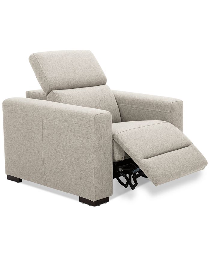 Furniture Nevio 39" Fabric Power Recliner with Rachet Headrest