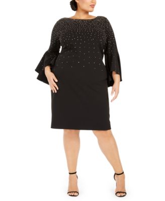 macy's calvin klein bell sleeve dress