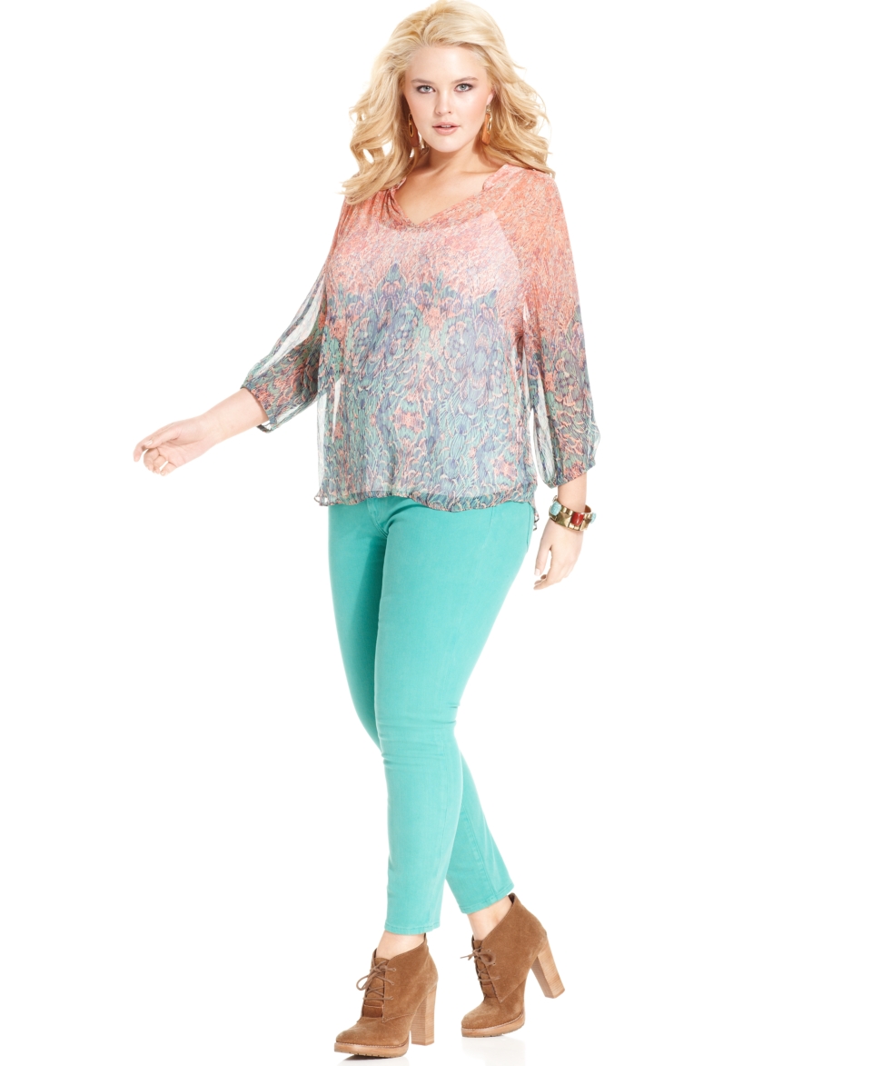 signature plus size jeans mercer bootcut tropical blue wash $ 74 00