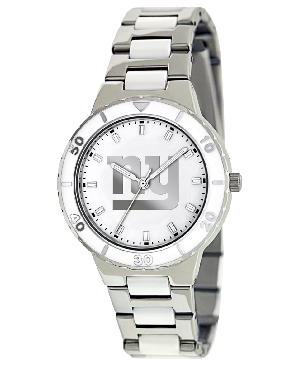 Game Time Watch, Womens New York Giants White Ceramic and Stainless