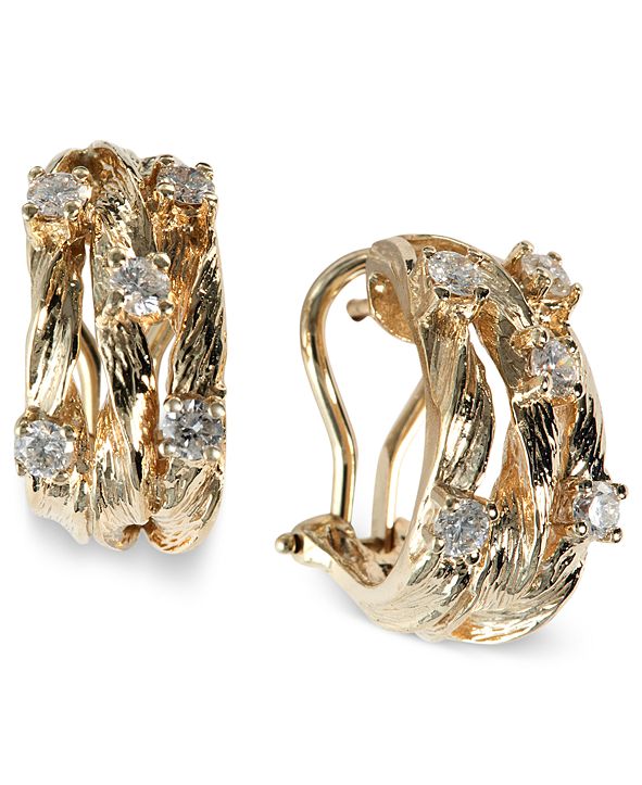 EFFY Collection D'Oro by EFFY® Diamond Vine Earrings (5/8 ct. t.w.) in ...