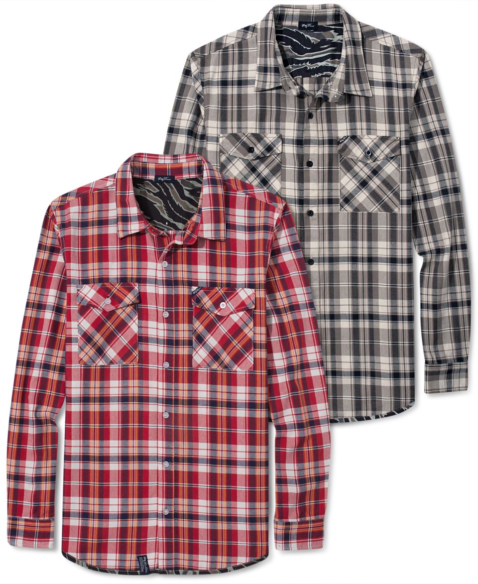 LRG Shirt, Hows It Growing Plaid   Mens Casual Shirts