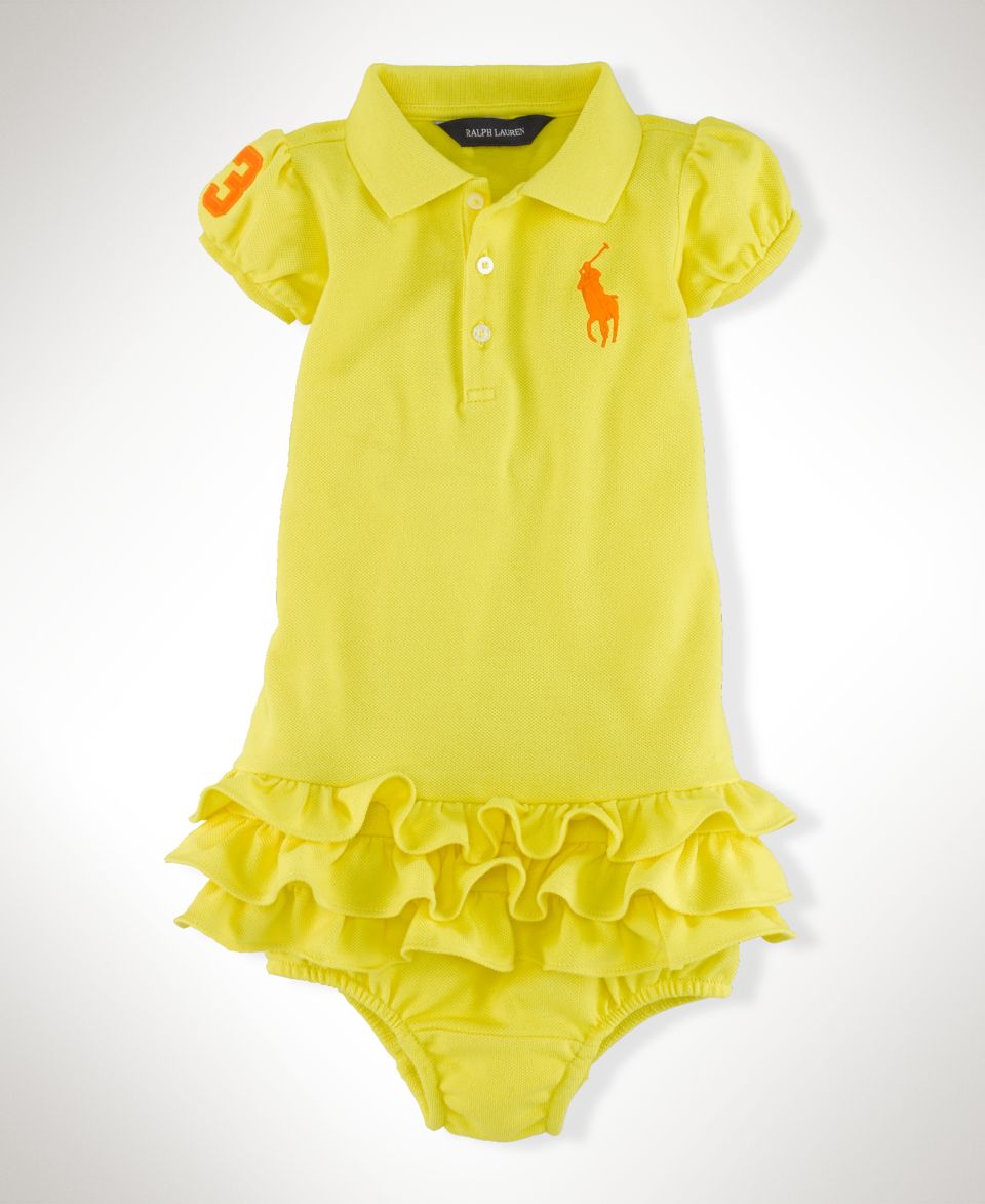 Ralph Lauren Baby Dress, Baby Girls Mesh Colorblock Polo Dress