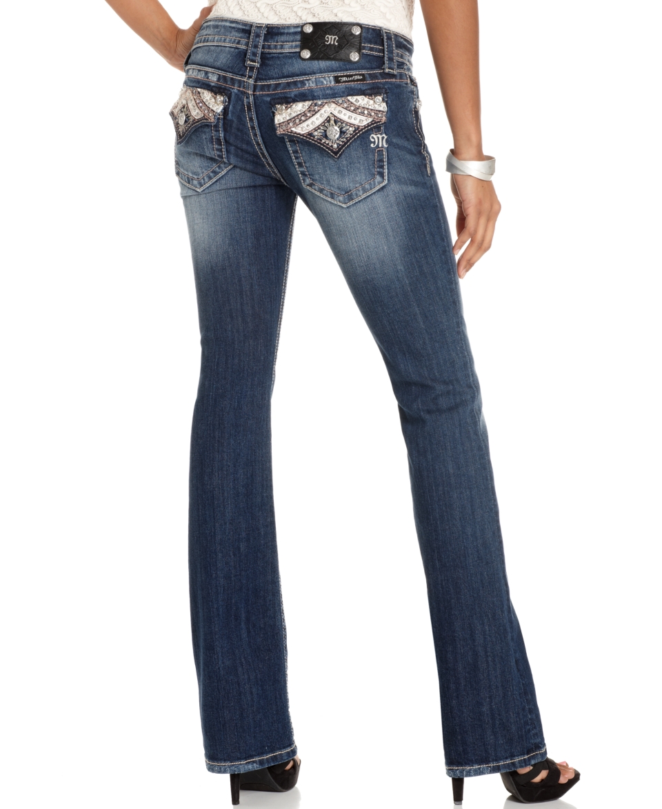 Miss Me Jeans, Bootcut Embellished Flap Pocket   Womens Jeans