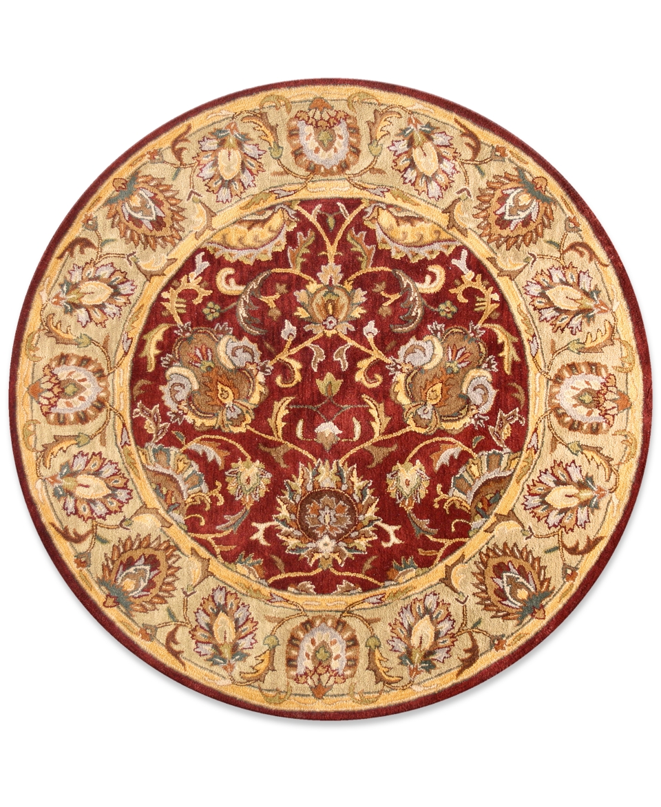 Bashian Round Rugs, Wilshire HG117 Red   Rugs