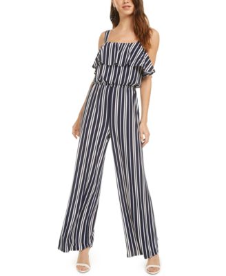 bar iii ruffled jumpsuit