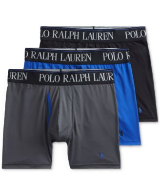 Мужские трусы-боксеры Polo Ralph Lauren Cool из микрофибры 4-D Flex Cool из микрофибры, 3 упаковки