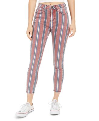colorful striped jeans