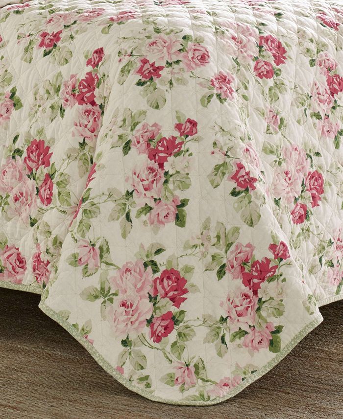 Laura Ashley Willa Blush Pink Quilt Set, Twin & Reviews Quilts & Bedspreads Bed & Bath Macy's