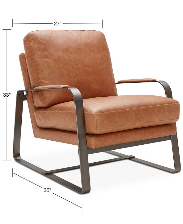 Furniture Jollene Leather Accent Chair & Reviews Chairs Furniture