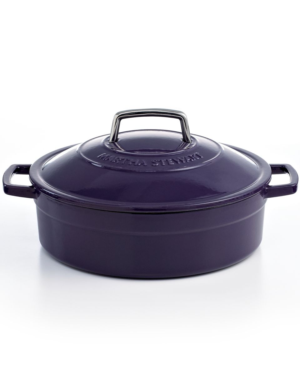Closeout Martha Stewart Collection Collectors Enameled Cast Iron 5 Qt. Purple Braiser   Cookware   Kitchen
