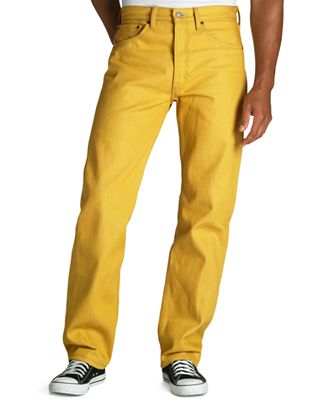 Levi's 501 Original Shrink to Fit Yellow Rigid Jeans - Jeans - Men - Macy's