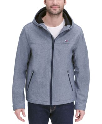 tommy hilfiger men's hooded performance soft shell jacket