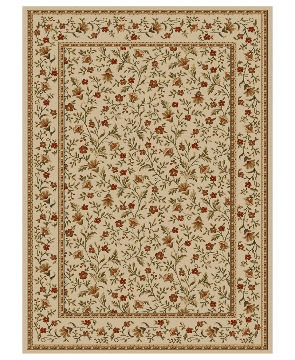 Kenneth Mink Area Rugs, Roma Collection 3 Piece Set Floral Ivory