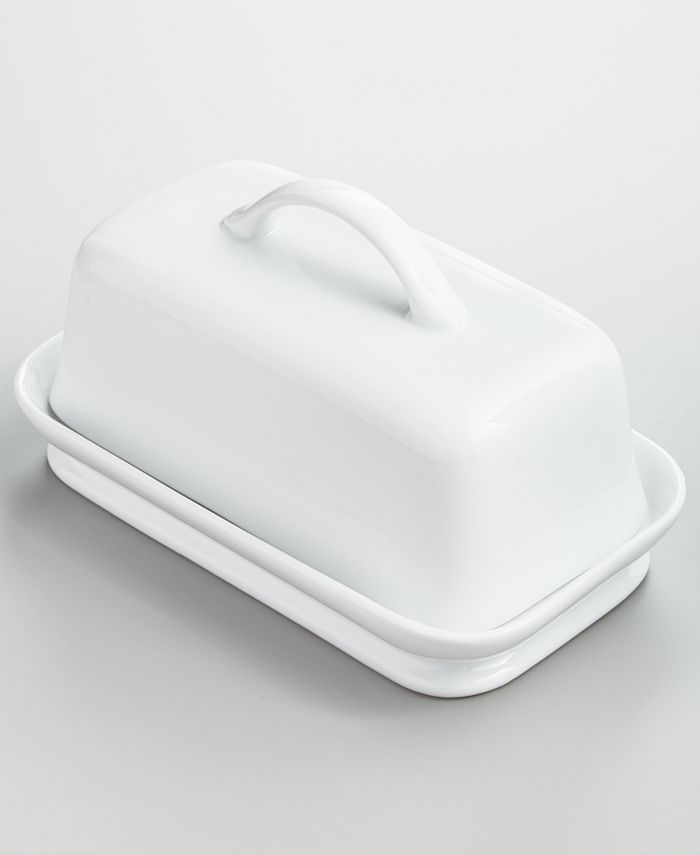 Martha Stewart Collection Whiteware Butter Dish, Created for Macy's