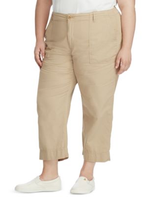 plus size cotton twill pants