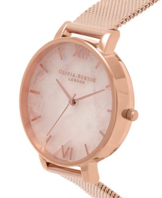 olivia burton watch rose gold mesh