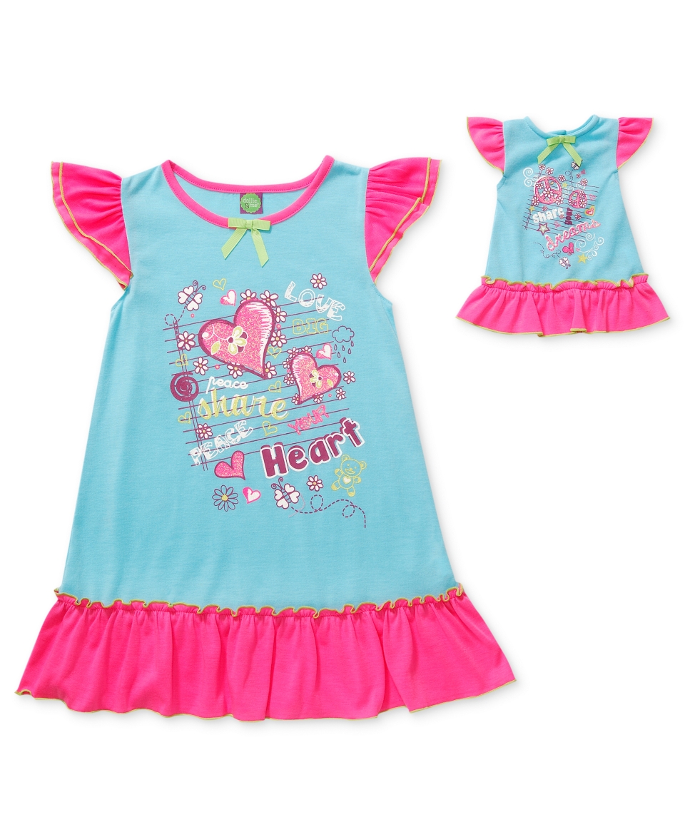 NEW Dollie & Me Kids Pajamas, Girls Nightgown and Matching Doll