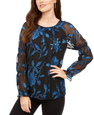 macys velvet tops