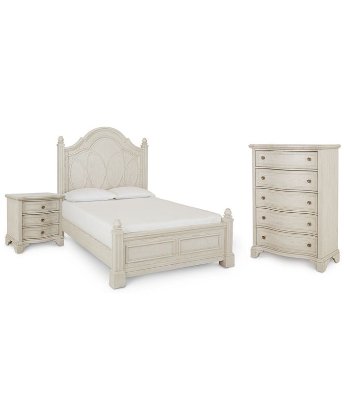 Klaussner Trisha Yearwood Jasper County Panel Bedroom Collection 3 Pc Set King Bed Nightstand Chest Reviews Furniture Macy S
